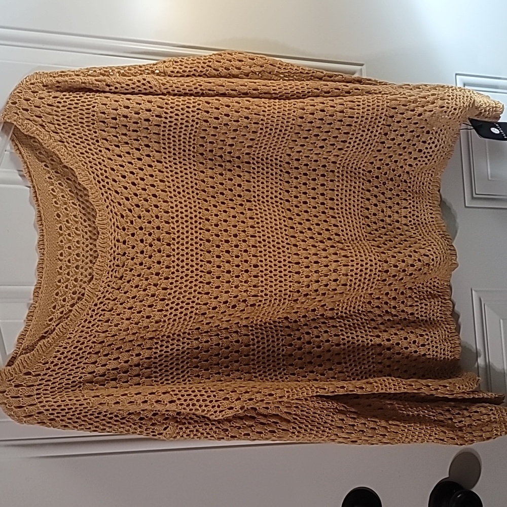 Crochet Knit Swim Cover Up - Picture 2 of 7